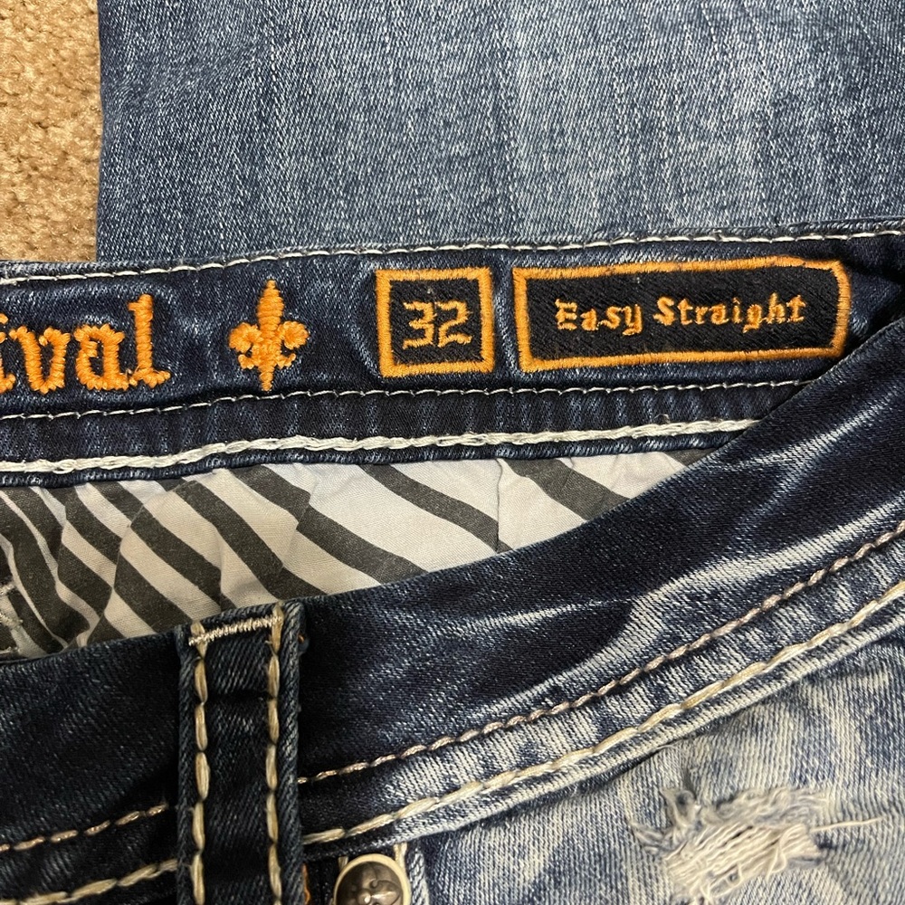 Rock Revival Sukey Blue Distressed Women Jeans - Picture 6 of 7
